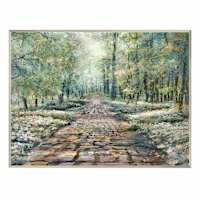 Framed Forest Path Canvas Wall Art, 41x31