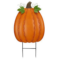 Homespun Harvest Pumpkin Yardstake, 36"