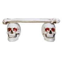 (HW18) Lighted Skull & Bones Bench