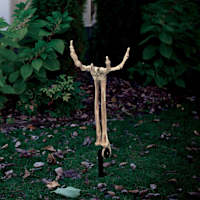 Skeleton Hand Holding Yardstake, 12.5"
