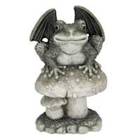 Grim Gardens Winged Frog Statue, 24"