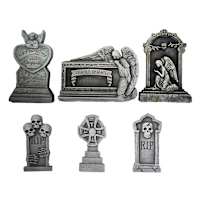 Set of 6 Tombstones, 21.1"