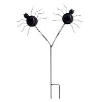 Happy Haunting Two Bouncing Spiders Stake