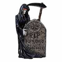 LED Grim Reaper with Tombstone, 32"