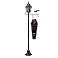 Midnight Shadows Halloween Lamp Post, 6'