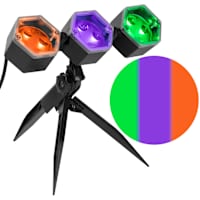 Orange, Purple & Green Halloween Tree Lights Lightshow
