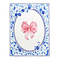 Pink Bow Canvas Wall Art, 12x16
