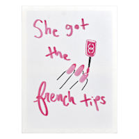 She Got The French Tips Canvas Wall Art, 16x12