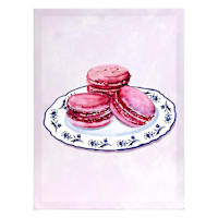 Pink Macaroons Canvas Wall Art, 12x16