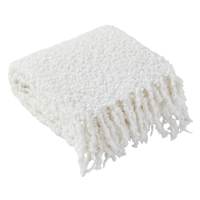 Crosby St. White Textured Throw Blanket, 50x60