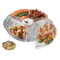 Appetizer on Ice Lazy Susan with Lids