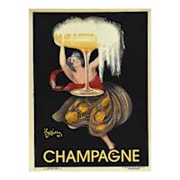 Vintage Champagne Ad Canvas Wall Art, 12x16