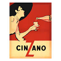 Vintage European Ad Canvas Wall Art, 12x16