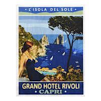 Vintage Italian Poster Canvas Wall Art, 12x16