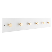 Real Simple 6-Hooks Gold Acrylic Wall Hook,  28x5