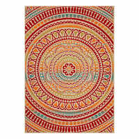 (E542) Multicolor Scope Brodny Area Rug, 5x7