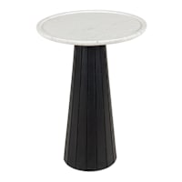 Found & Fable Fabiola Marble Accent Table, Black