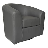 Matteo Swivel Accent Chair, Charcoal