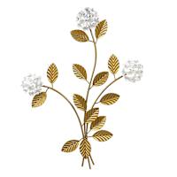 Gold Metal Flower Wall Art, 21x26