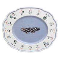 Embossed Decorative Metal Wall Plate with Butterfly, 5.5x6.5