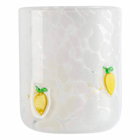 White Confetti Lemon Icon Glass, 17.25oz
