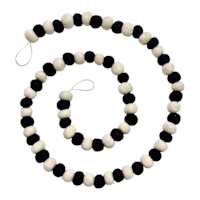 White & Black Halloween Garland, 72"
