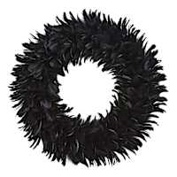 Black Feather Wreath