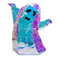 Hey Boo! Black Bow Ghost with White Cold LED Light, Battery Box