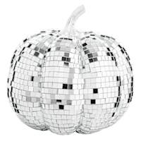 Hey Boo! Silver Disco Pumpkin