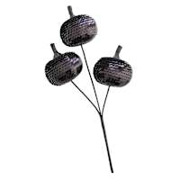 Halloween Black Pumpkins Pick, 10"