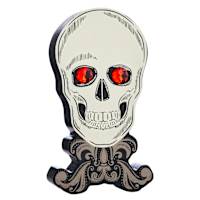 Midnight Shadows Wood Skull Table Decor, 5.5"