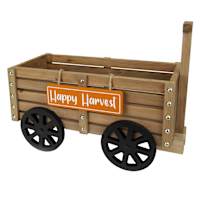 Homespun Harvest Wood Happy Harvest Wagon, 11"