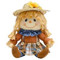Scarecrow Girl Table Decor, 6.75"
