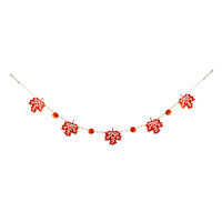 Leaf Garland with Beads, 71"
