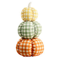 Homespun Harvest 3-Tier Fabric Pumpkin, 14.6"