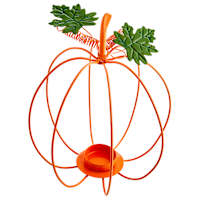Homespun Harvest Metal Pumpkin, 10"