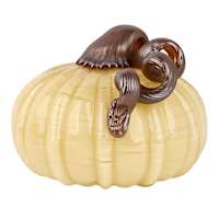 Neutral Glass Pumpkin, 6"