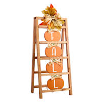 Fall Pumpkin Ladder Table Decor, 18"
