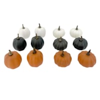 12-Count Grey, Orange & White Pumpkins