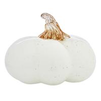 White Glass Pumpkin, 5.5"