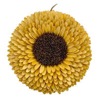 Homespun Harvest Orange Wood Curl Sunflower, 18.8"
