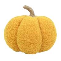 Yellow Fabric Pumpkin, 6"