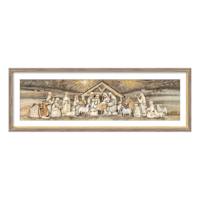 Glass Framed Nativity Print Wall Art, 31x11