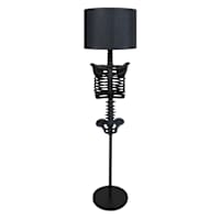 Midnight Shadows Black Resin Skeleton Floor Lamp, 62"