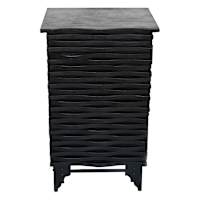Found & Fable Wave Accent Cabinet, Rustic Black