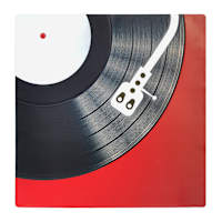 Vinyl Record Metal Wall Art, 18"