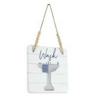 Bath Metal Wall Art, 8"