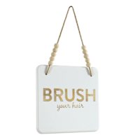 Metal Brush Wall Art, 8"