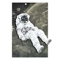 Space Roaming LED Wall Art, 23x32