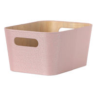 Pink Sage & Wood Prnt Storage Basket, 7.5l